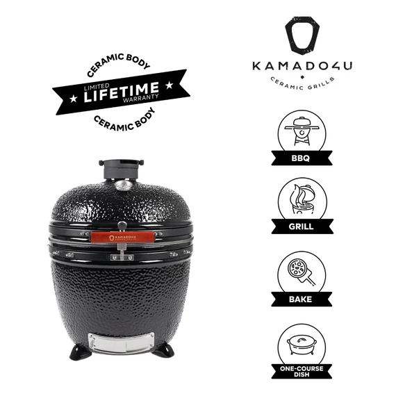 Kamado4u EVO Greater D52 kerámia grill fekete pultba építhető