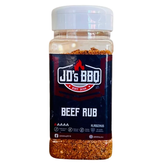 JD's BBQ Hungary Beef Rub 300g szóródobozban