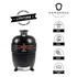 Kép 1/13 - Kamado4u EVO Meater kerámia grill fekete pultba építhető