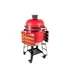 Kép 4/14 - Kamado4u EVO Meater kerámia grill piros állványos