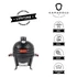 Kép 1/12 - Kamado4u EVO Traveller D34 kerámia grill fekete asztali