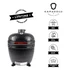 Kép 1/12 - Kamado4u NEO CLASSIC Greater kerámia grill fekete pultba építhető