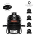 Kép 1/4 - Kamado4u Mini D27 kerámia grill fekete asztali Classic