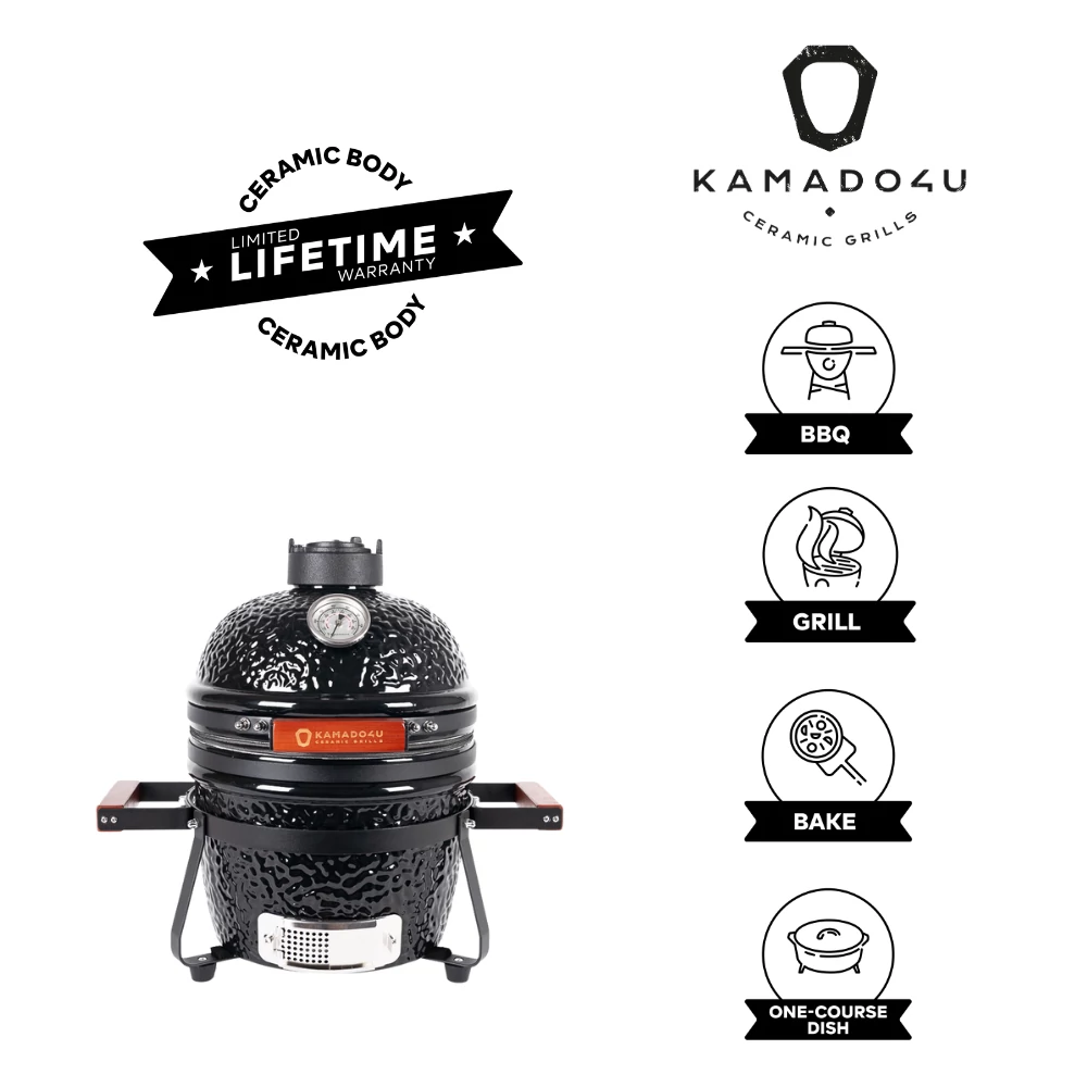 Kamado4u NEO CLASSIC Mini fekete asztali kivitel