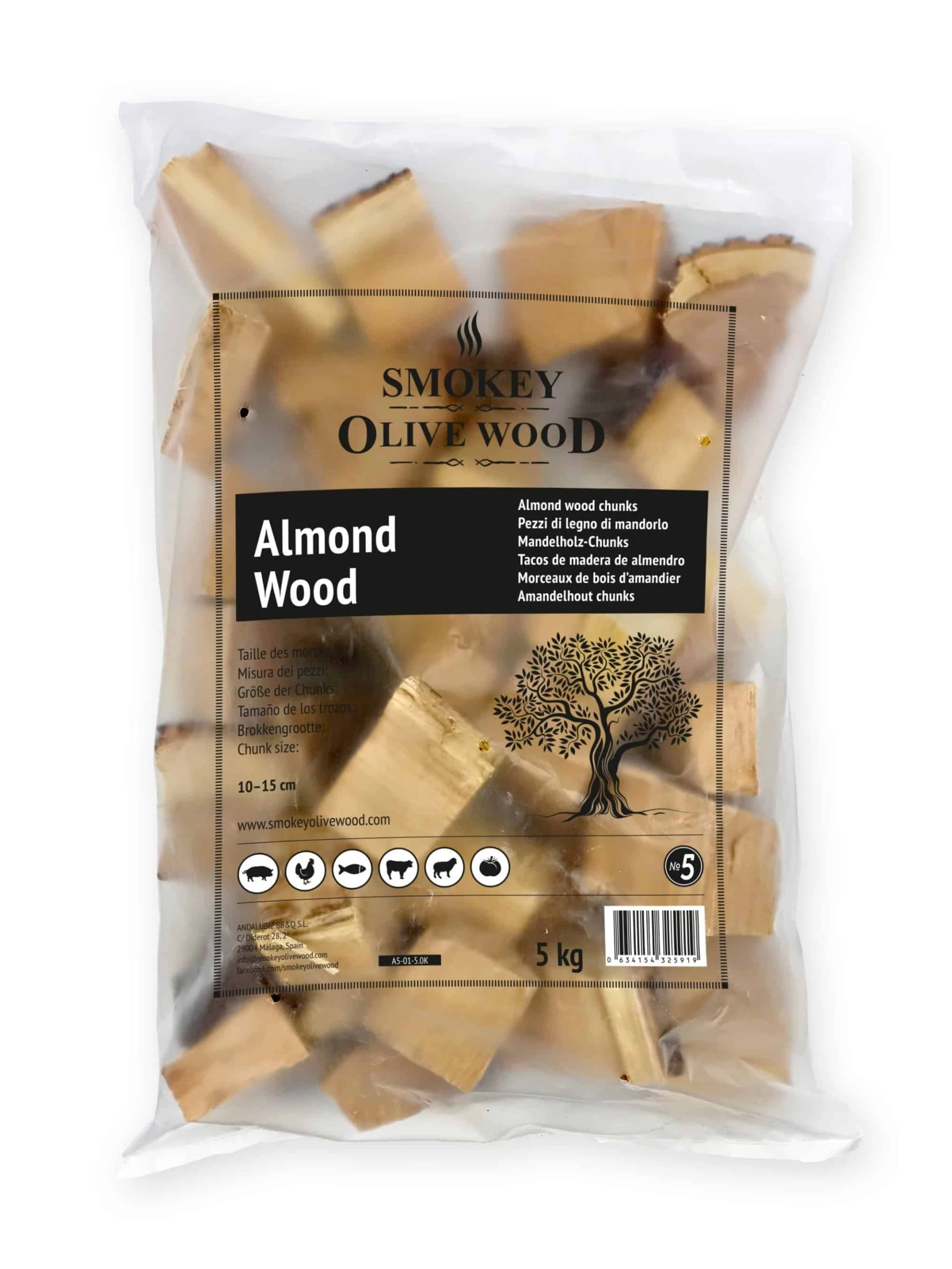 Smokey Olive Wood - Mandula fadarabok (5kg)