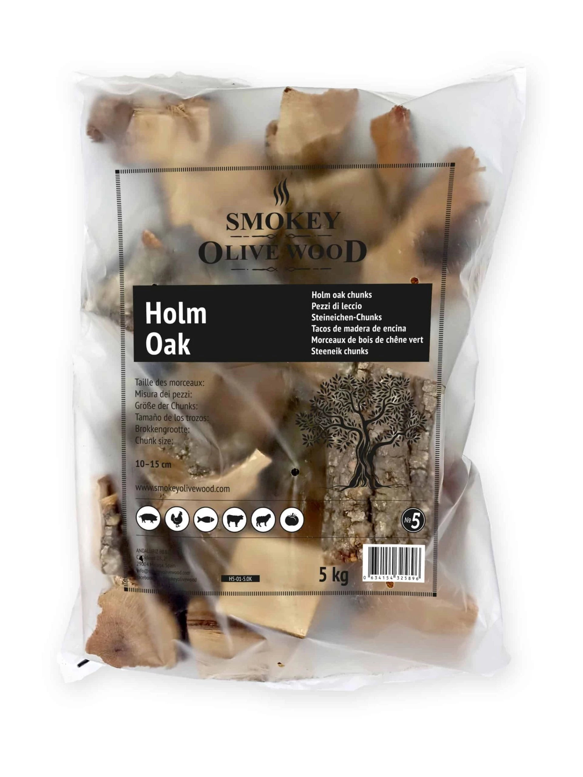 Smokey Olive Wood - Magyaltölgy fadarabok (5kg)